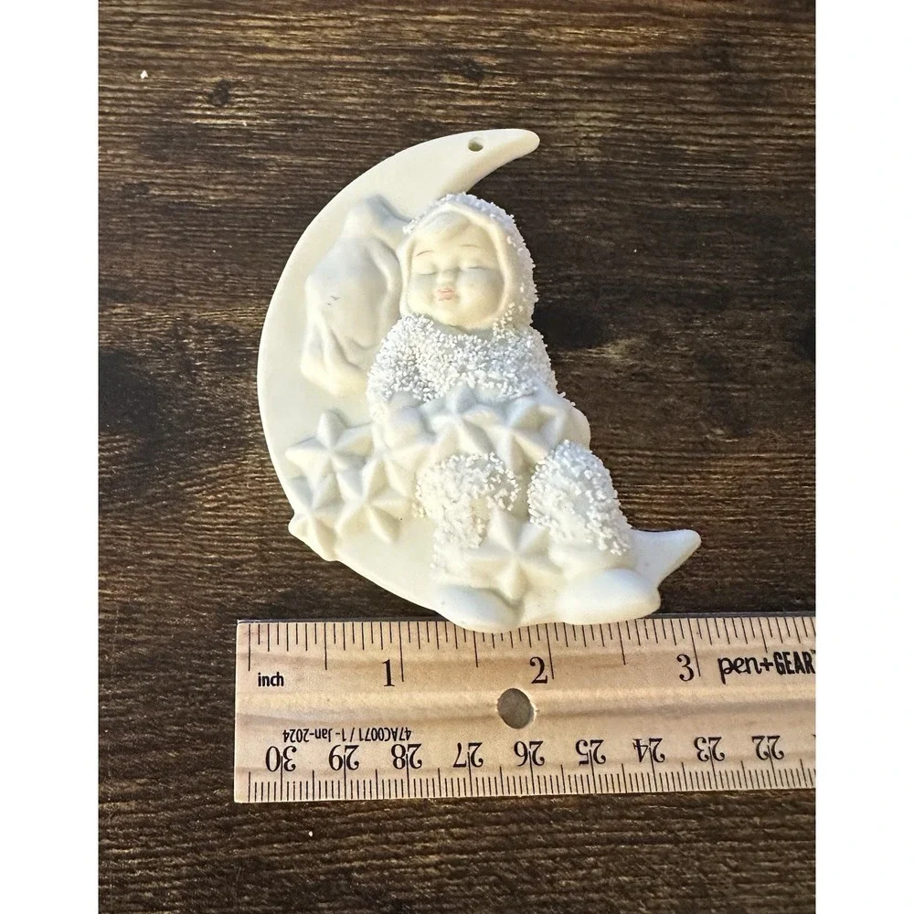 Vintage Dept 56 Snowbabies Lot Moon Stars Ornament Celebrate Hinged Box